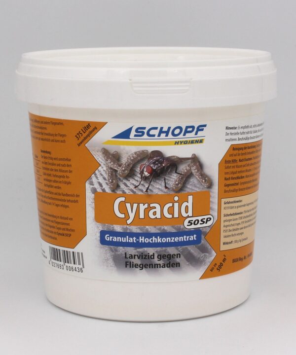 Cyracid 50SP Granulat Fliegenmaden Schopf Hygiene